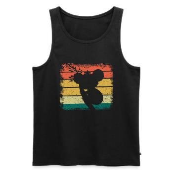 Australie Rétro Australia Day Koala australien - Débardeur bio Premium Homme - noir - Devant - AI Model Male 178 light (178cm)