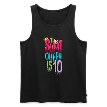 Girl Age 10 Year Old Kid Slime Lover Slime Art - Men's Premium Organic Tank Top - black - Front - Michal (187cm)
