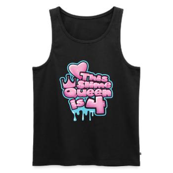 Kids Slime Lover Kid Slime Girl Age 4 Slime Art - Men's Premium Organic Tank Top - black - Front - Michal (187cm)