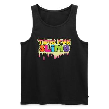 Slime Kid Colorful Slime Crafts Art Time For Slime - Men's Premium Organic Tank Top - black - Front - AI Model Male 178 light (178cm)