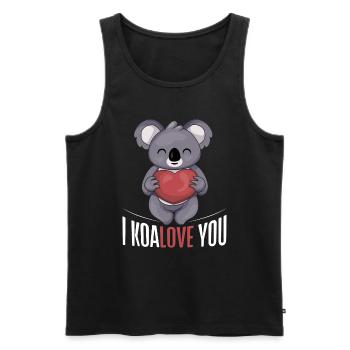 Australia Australia Day Australian Koala Love You - Débardeur bio Premium Homme - noir - Devant - AI Model Male 178 light (178cm)