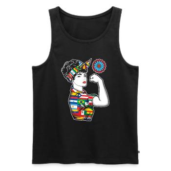 Girl Celebrate National Hispanic Heritage - Men's Premium Organic Tank Top - black - Front - Michal (187cm)
