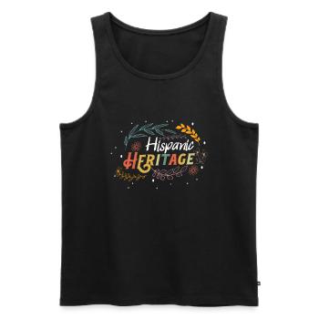 Retro Hispanic National Hispanic Erbe - Männer Premium Bio Tank Top - Schwarz - Vorne - Michal (187cm)