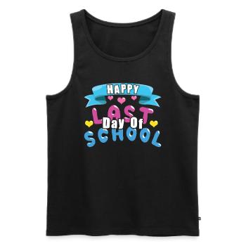 Day Of School Heart Summer Happy Last Class - Men's Premium Organic Tank Top - black - Front - Michal (187cm)