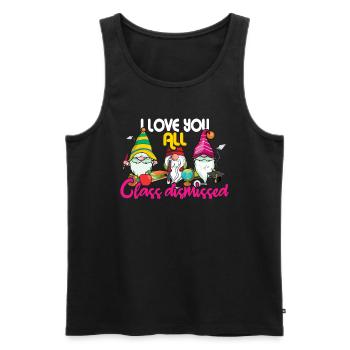 Gnomes Joyeux jour d’été de l’amour de classe d’école - Débardeur bio Premium Homme - noir - Devant - Michal (187cm)