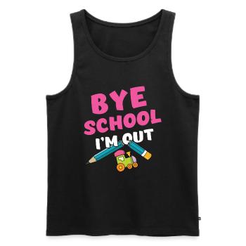 Bye Day Of School Happy Last Class - Men's Premium Organic Tank Top - black - Front - Michal (187cm)