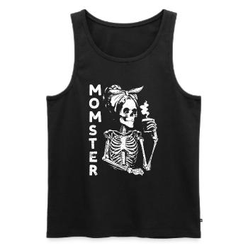 Pour maman monstre paresseux effrayant squelette d’Halloween - Débardeur bio Premium Homme - noir - Devant - Michal (187cm)