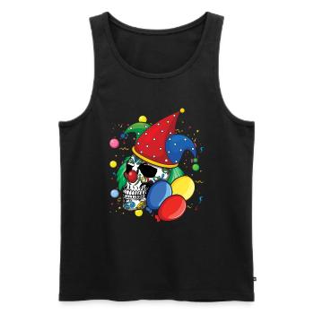Dia de los Muertos Gruseliger Clown Karneval Bunt - Männer Premium Bio Tank Top - Schwarz - Vorne - Michal (187cm)
