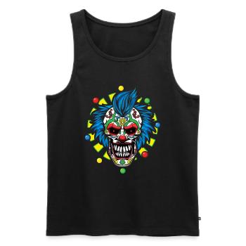 Dia De Los Muertos Clown effrayant Carnaval effrayant - Débardeur bio Premium Homme - noir - Devant - Michal (187cm)
