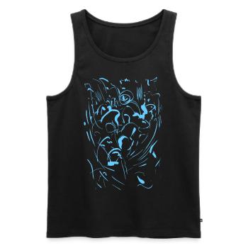 Mysticism Tribal Design / Background - Men's Premium Organic Tank Top - black - Front - AI Model Male 178 light (178cm)