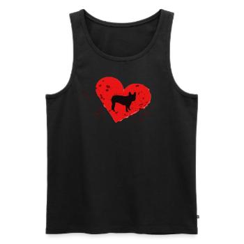 Frenchie, Bully, Bouledogue français, Cadeau - Débardeur bio Premium Homme - noir - Devant - Michal (187cm)
