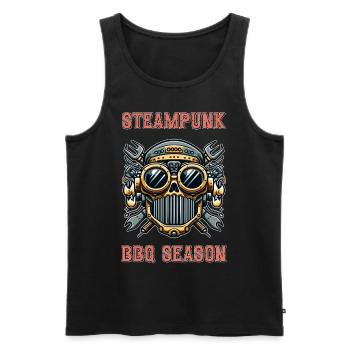 Steampunk BBQ Season 4 - Männer Premium Bio Tank Top - Schwarz - Vorne - AI Model Male 178 light (178cm)