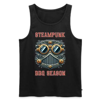 Steampunk BBQ Season 4 - Männer Premium Bio Tank Top - Schwarz - Vorne - AI Model Male 178 light (178cm)