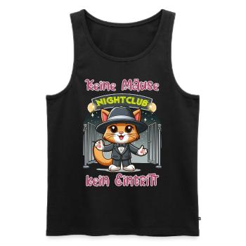 No mice (money) - no admission - Men's Premium Organic Tank Top - black - Front - AI Model Male 178 light (178cm)