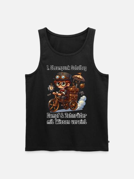 First Steampunk School Day - Men's Premium Organic Tank Top - black