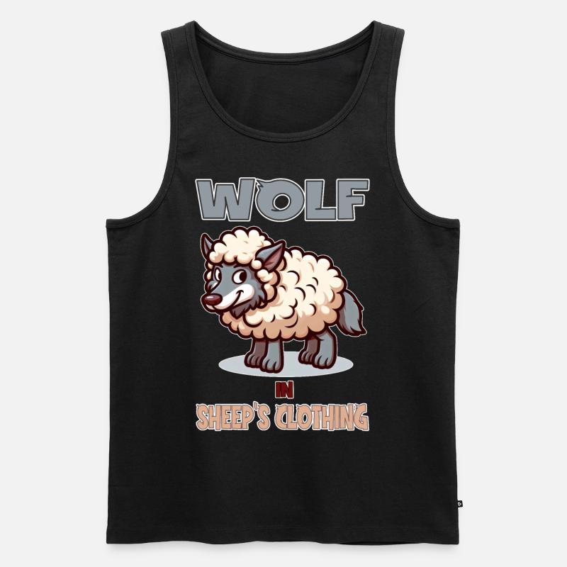 Wolf in Sheep's clothing - Männer Premium Bio Tank Top - Schwarz