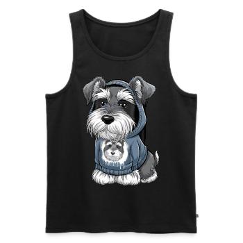 Schnauzer Hund für einen Schnauzerbesitzer - Männer Premium Bio Tank Top - Schwarz - Vorne - Michal (187cm)