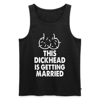 Bachelor party funny humor wedding - Men's Premium Organic Tank Top - black - Front - Michal (187cm)