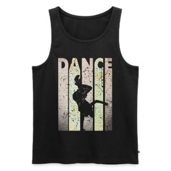 Breakdancing - Men's Premium Organic Tank Top - black - Front - AI Model Male 178 light (178cm)