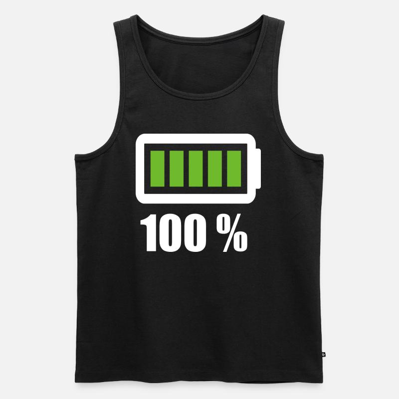 100 % - Männer Premium Bio Tank Top - Schwarz