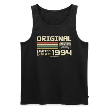 Retro 1994 Geburtstagsgeschenk Geboren 1994 Original - Männer Premium Bio Tank Top - Schwarz - Vorne - Michal (187cm)