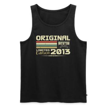 Retro 2013 Geburtstagsgeschenk Geboren im Jahr 2013 Original - Männer Premium Bio Tank Top - Schwarz - Vorne - AI Model Male 178 light (178cm)