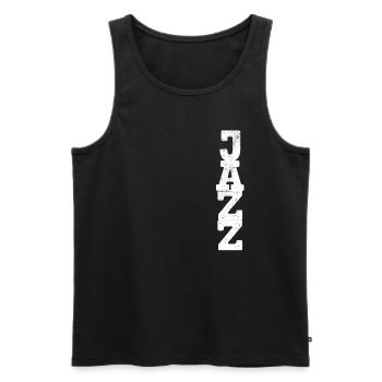 Jazz Music Retro - Men's Premium Organic Tank Top - black - Front - Michal (187cm)