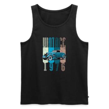 1976 Geburtstag - Männer Premium Bio Tank Top - Schwarz - Vorne - Michal (187cm)