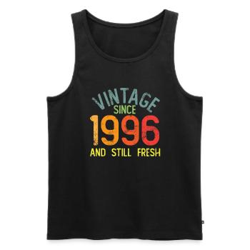 Vintage 1996 - Männer Premium Bio Tank Top - Schwarz - Vorne - Michal (187cm)