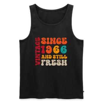 Vintage 1966 - Männer Premium Bio Tank Top - Schwarz - Vorne - AI Model Male 178 light (178cm)