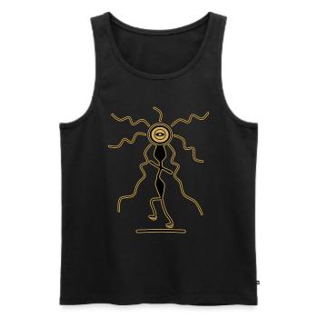 Shaman's Third Eye - Men's Premium Organic Tank Top - black - Front - AI Model Male 178 light (178cm)