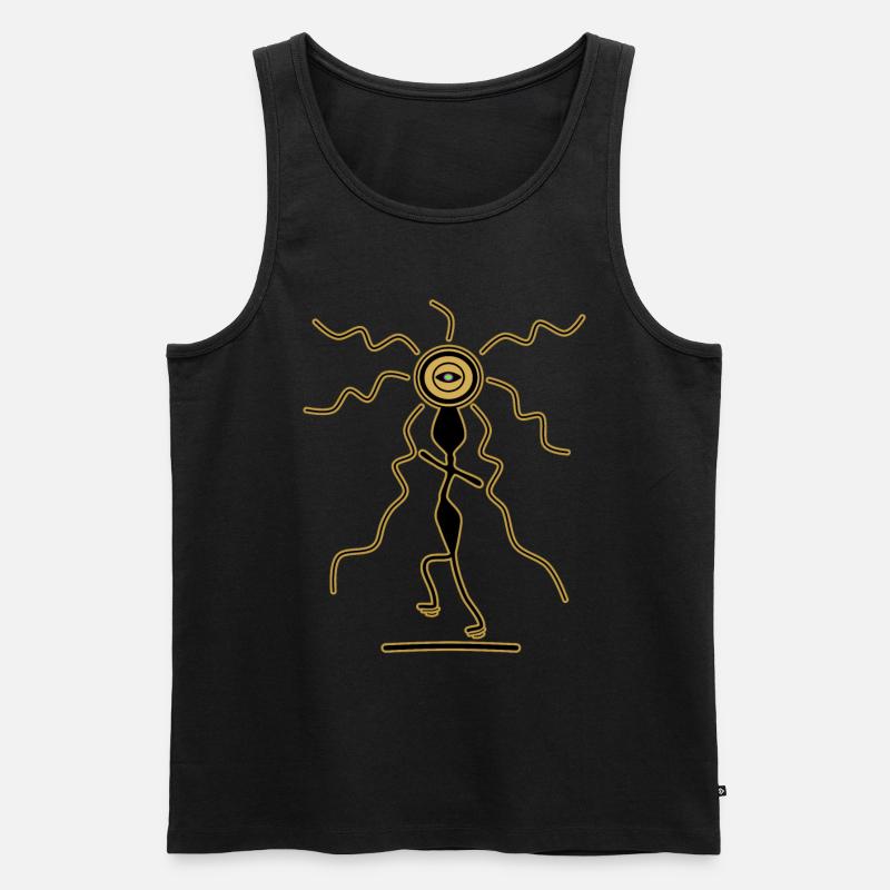 Schamane drittes Auge - Männer Premium Bio Tank Top - Schwarz
