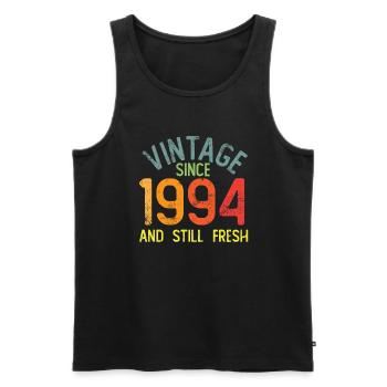 Vintage 1994 - Men's Premium Organic Tank Top - black - Front - AI Model Male 178 light (178cm)