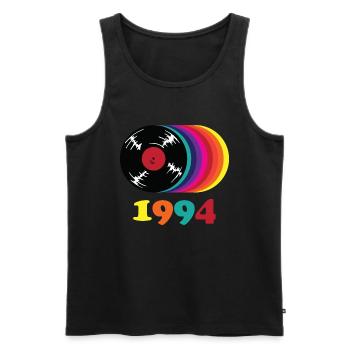 Vintage 1994 - Men's Premium Organic Tank Top - black - Front - AI Model Male 178 light (178cm)
