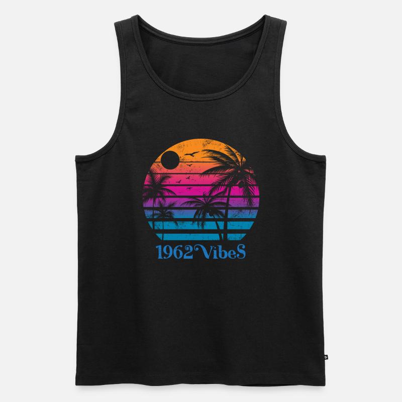 1962 Vibes - Männer Premium Bio Tank Top - Schwarz