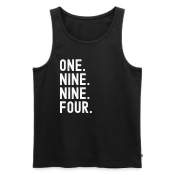 Vintage 1994 - Men's Premium Organic Tank Top - black - Front - AI Model Male 178 light (178cm)