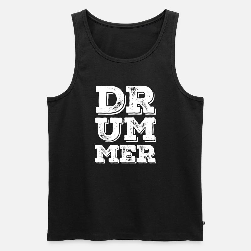 Schlagzeuger Drummer - Männer Premium Bio Tank Top - Schwarz