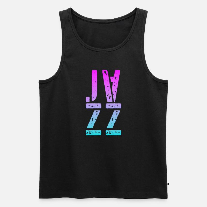 Jazz Musik - Männer Premium Bio Tank Top - Schwarz