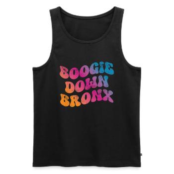 Boogie Down Bronx - Men's Premium Organic Tank Top - black - Front - AI Model Male 178 light (178cm)