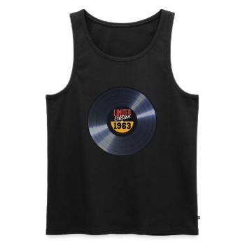 1983 Vintage - Men's Premium Organic Tank Top - black - Front - Michal (187cm)