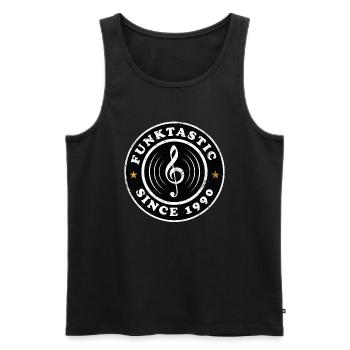 1990 Vintage - Männer Premium Bio Tank Top - Schwarz - Vorne - Michal (187cm)