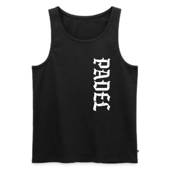 Pádel Vintage - Männer Premium Bio Tank Top - Schwarz - Vorne - AI Model Male 178 light (178cm)