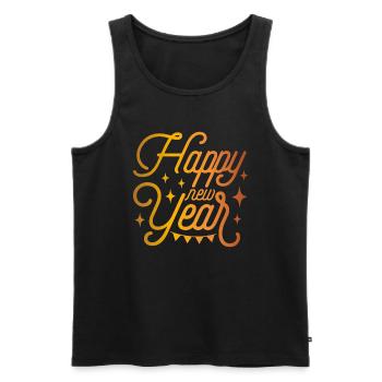 Happy New Year - Männer Premium Bio Tank Top - Schwarz - Vorne - Michal (187cm)