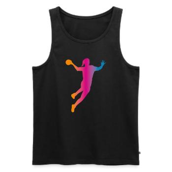 Handball player - Men's Premium Organic Tank Top - black - Front - Michal (187cm)