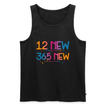 12 Capters 365 Chances - Débardeur bio Premium Homme - noir - Devant - Michal (187cm)