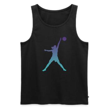Basket-ball Filles - Débardeur bio Premium Homme - noir - Devant - Michal (187cm)