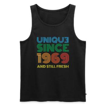 Vintage 1969 - Männer Premium Bio Tank Top - Schwarz - Vorne - Michal (187cm)