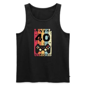 Gamer du 40e anniversaire - Débardeur bio Premium Homme - charbon - Devant - Alexander (188cm)