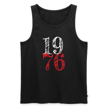Vintage 1976 - Männer Premium Bio Tank Top - Schwarz - Vorne - Michal (187cm)