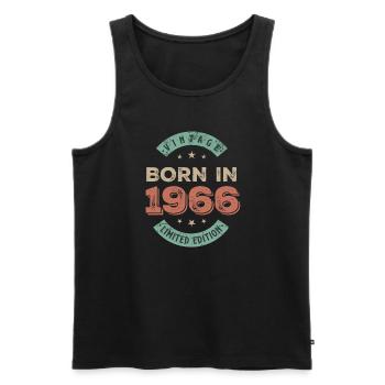 Vintage 1966 - Männer Premium Bio Tank Top - Schwarz - Vorne - AI Model Male 178 light (178cm)